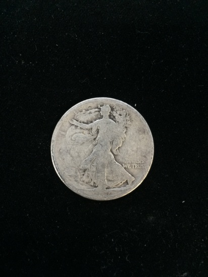 1917 United States Walking Liberty Silver Half Dollar - 90% Silver Coin
