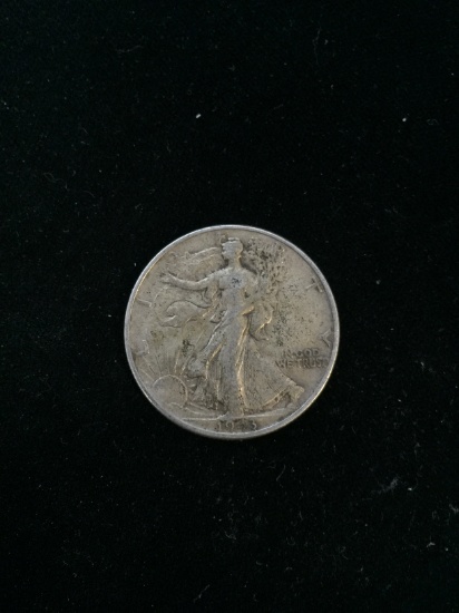 1943 United States Walking Liberty Silver Half Dollar - 90% Silver Coin