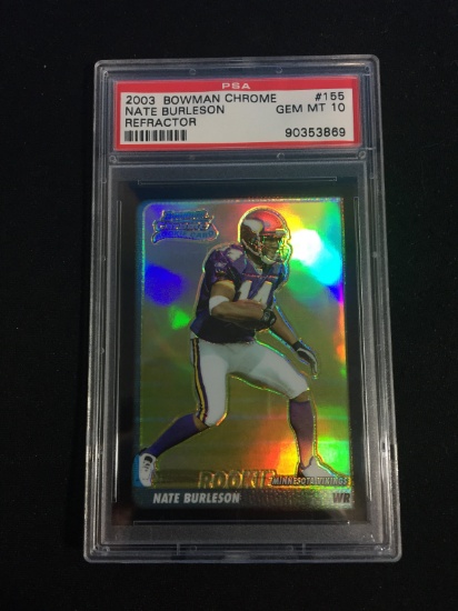 GRADED 2003 Bowman Chrome Refractor Nate Burleson RC PSA 10 Gem Mint A241