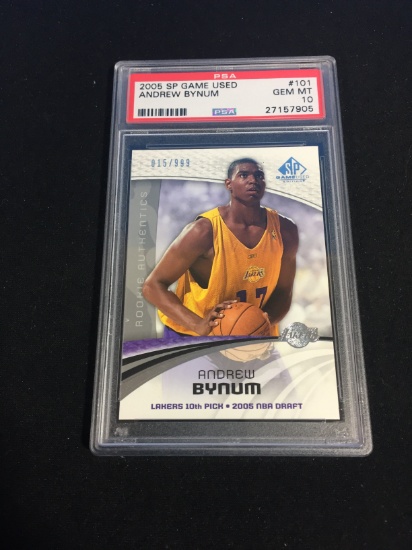 GRADED 2005-06 SP Game Used Andrew Bynum RC PSA 10 Gem Mint B012