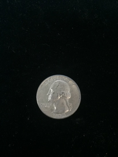 1963-D United States Washington Quarter Dollar - 90% Silver Coin