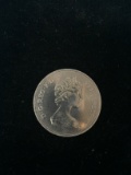 1972 Queen Elizabeth II & Prince Phillip 25 Year Anniversary Commemorative UK Mint Coin