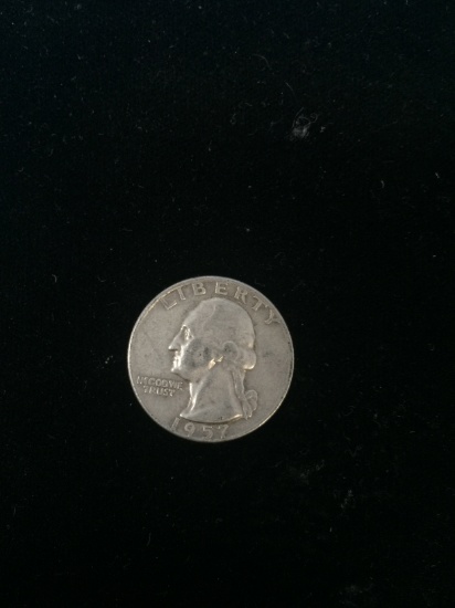 1957-D United States Washington Quarter Dollar - 90% Silver Coin