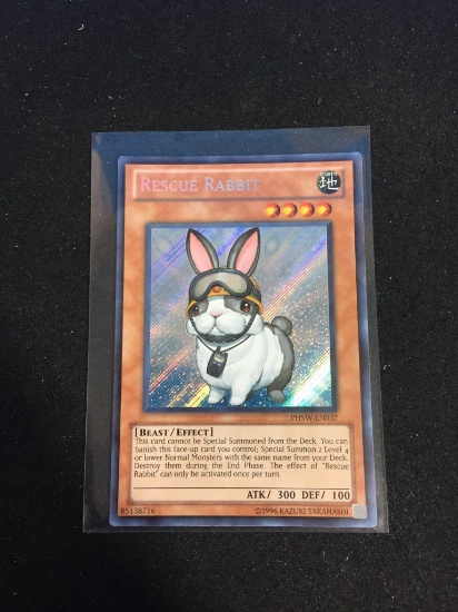 Holo Yu-Gi-Oh! Card - Rescue Rabbit PHSW-EN037 Secret Rare