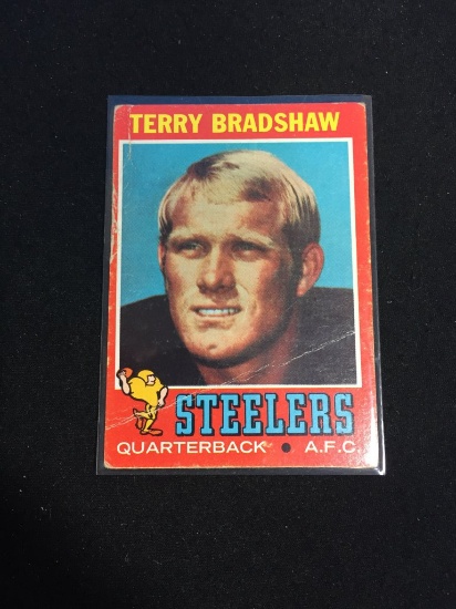 1971 Topps #156 Terry Bradshaw Steelers Rookie Football Card