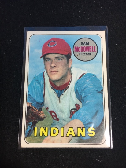 1969 Topps #220 Sam McDowell Indians Baseball Card