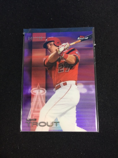 2016 Finest Purple Refractor Mike Trout Angels /250