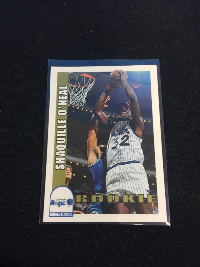 1992-93 Hoops Shaquille O'Neal Magic Rookie Basketball Card