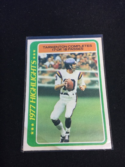 1978 Topps #5 Fran Tarkenton Highlights Vikings Football Card