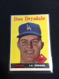1958 Topps #25 Don Drysdale Dodgers Baseball Card