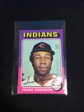 1975 Topps Mini #580 Frank Robinson Indians Baseball Card
