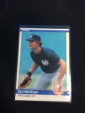 1984 Fleer #131 Don Mattingly Yankees Rookie Baseball Card