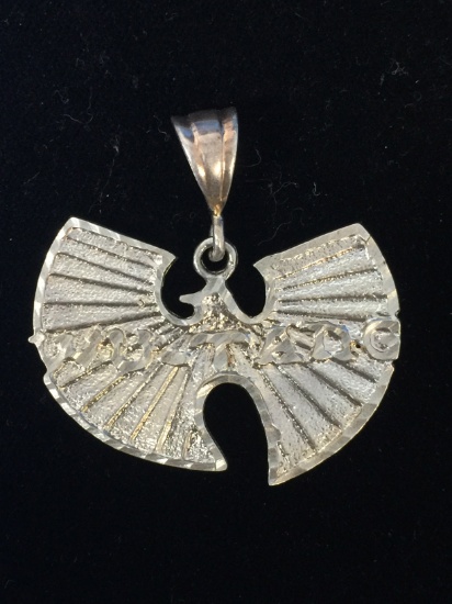 Awesome 1.5" Sterling Silver Wu-Tang Clan Pendant