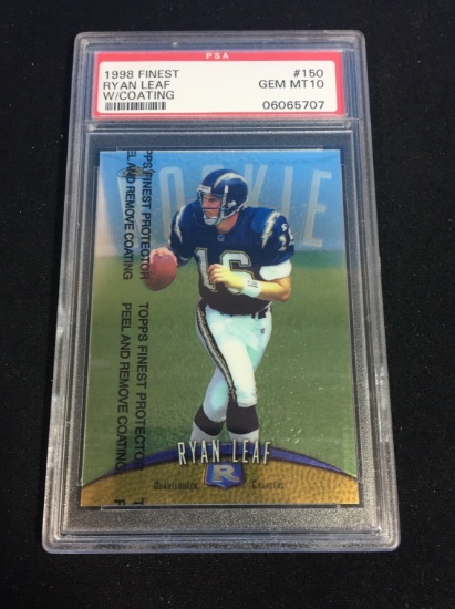 GRADED 1998 Finest Ryan Leaf RC PSA 10 Gem Mint B115