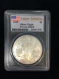 2005 U.S. 1 Troy Ounce .999 Fine Silver First Strike American Silver Eagle Bullion Round Coin - PCGS