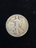 1937 United States Walking Liberty Silver Half Dollar - 90% Silver Coin