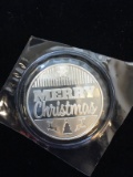 1 Troy Ounce .999 Fine Silver 2017 Merry Christmas Silver Bullion Round Coin
