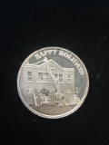 1 Troy Ounce .999 Fine Silver 2005 Happy Holidays Silver Bullion Round Coin