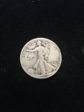1939 United States Walking Liberty Silver Half Dollar - 90% Silver Coin
