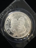 1 Troy Ounce .999 Fine Silver 2017 Merry Christmas Snowman Silver Bullion Round Coin