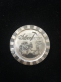 1 Troy Ounce .999 Fine Silver Silver Towne Stacker Poker Chip Style Silver Bullion Round Coin