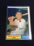 1961 Topps #143 Russ Snyder Orioles
