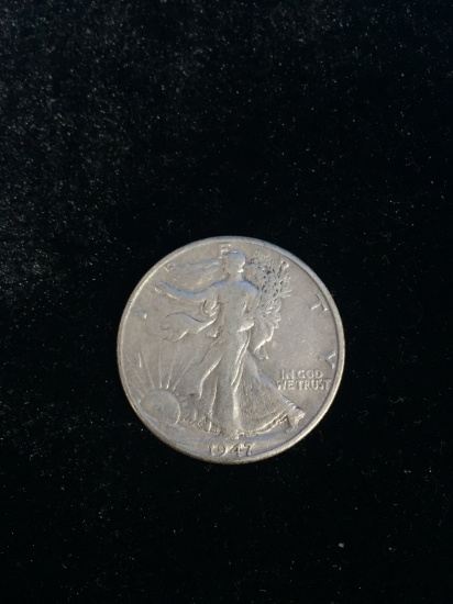 1947-D United States Walking Liberty Half Dollar - 90% Silver Coin