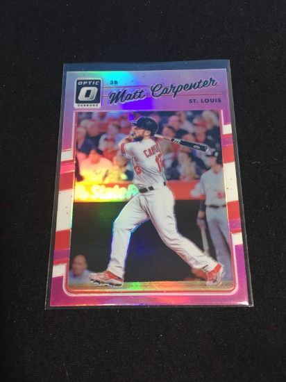 2017 Donruss Optic Pink Refractor Matt Carpenter Cardinals