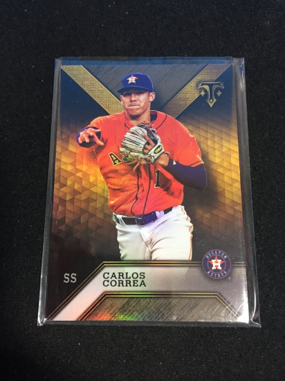 2016 Topps Tribute Refractor Carlos Correa Astros Baseball Card