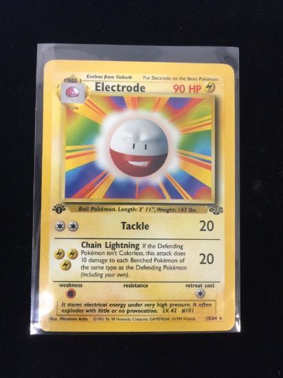 Pokemon Electrode 18/64 Jungle 1st Edition Rare Card