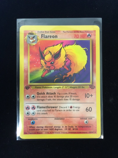 Pokemon Flareon 19/64 Jungle 1st Edition Rare Card