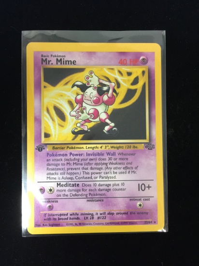 Pokemon Mr. Mime 22/64 Jungle 1st Edition Rare Card