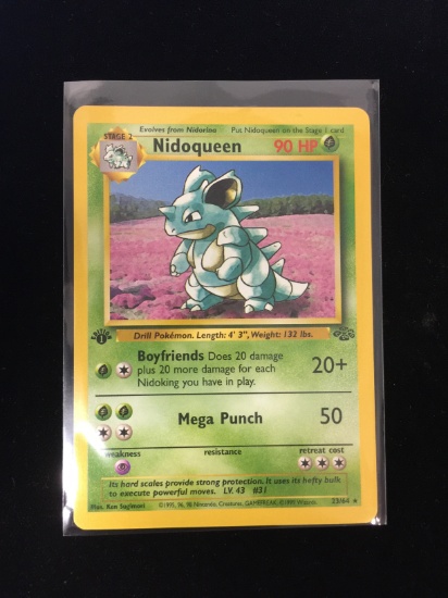 Pokemon Nidoqueen 23/64 Jungle 1st Edition Rare Card