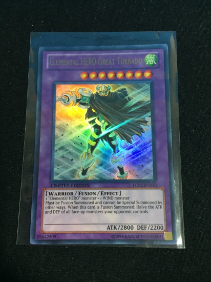 Holo Yu-Gi-Oh! Card - Elemental Hero Great Tornado - LC02-EN010