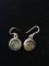 Old Pawn Sterling Silver Shell Earrings
