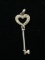 OTC Diamond Lined Heart Key Pendant