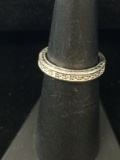 NYC Sterling Silver & Diamond Ring Band - Size 5.75