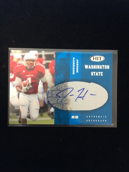 2006 Sage Hit Jerome Harrison Rookie Autograph Washington State