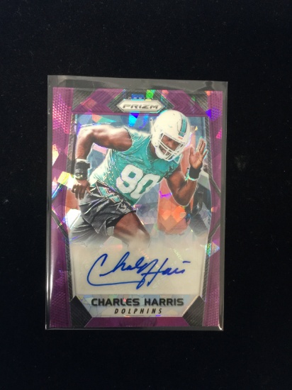 2017 Prism Purple Atomic Refractor Charles Harris Rookie Autograph Dolphins /75