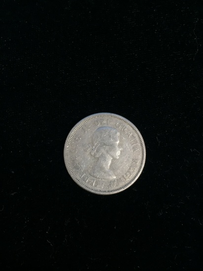 1964 Canadian Silver Quarter - 80% Silver Coin
