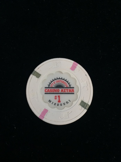Casino Aztar $1 Poker Chip