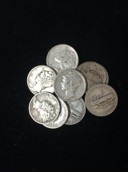 Random Date United States Mercury Dime - 90% Silver Coin