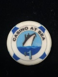 Casino At Sea $1 Poker Chip