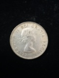 1956 Canadian Half Dollar - 80% Silver Coin