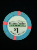 Prim Valley Resort & Casino $1 Poker Chip