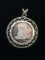 Garfield Silver Towne Limited .999 Fine Silver 1/10th Ounce Silver Round Pendant