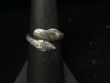RARE Northwest Tribal Bill J. Wilson MAG Sterling Silver Carved Eagle Fish Ring Sz 7.5