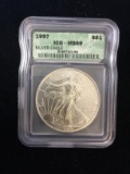 1997 ICG MS69 RARE American Silver Eagle 1 Ounce .999 Fine Silver Bullion Coin
