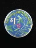 Sonoma Joe's Casino $1 Gaming Poker Chip