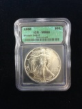 1988 ICG MS69 RARE American Silver Eagle 1 Ounce .999 Fine Silver Bullion Coin